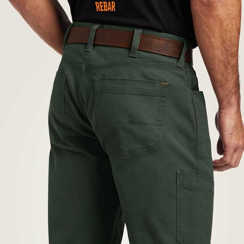 Ariat Rebar M4 Low Rise DuraStretch Made Tough Stackable Straight Leg Pant Deep Forest | 490LMQXEA