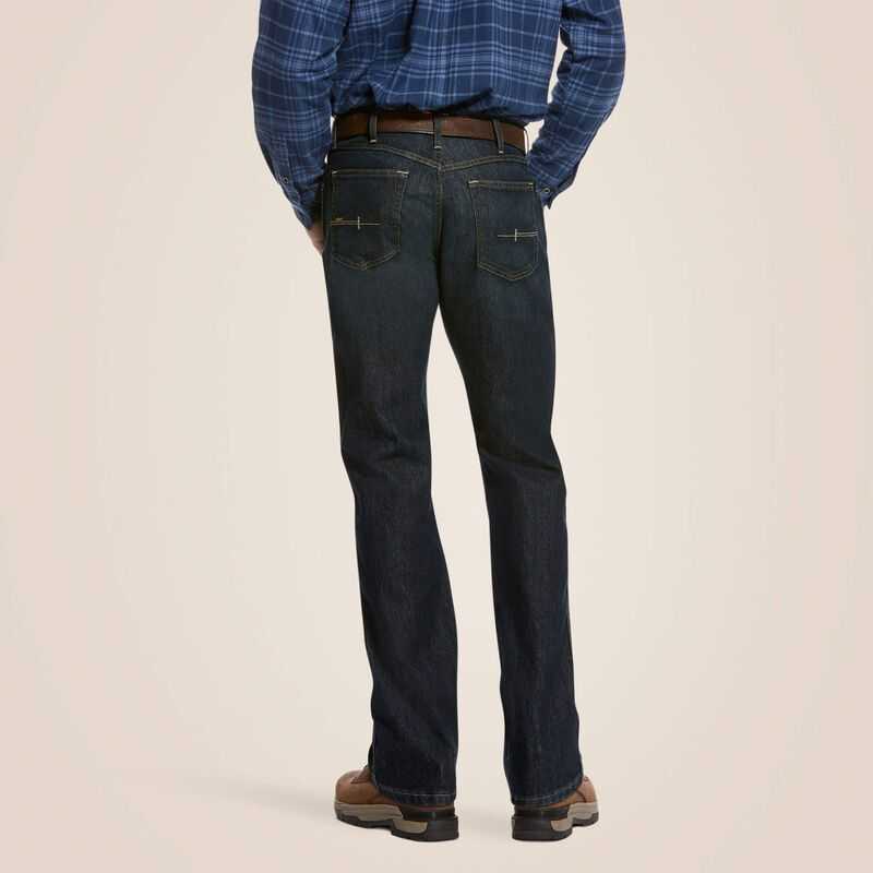 Ariat Rebar M4 Relaxed DuraStretch Basic Stackable Straight Leg Jean Blackstone | 147UHKYZS