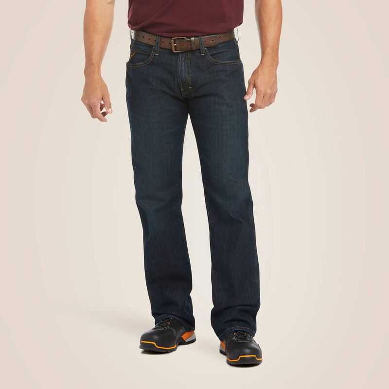 Ariat Rebar M5 Straight DuraStretch Edge Stackable Straight Leg Jean Blackstone | 073YWSOXK