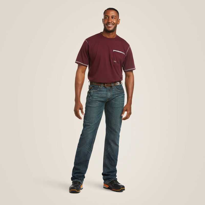 Ariat Rebar M5 Straight DuraStretch Edge Stackable Straight Leg Jean Ironside | 941ASMEQY