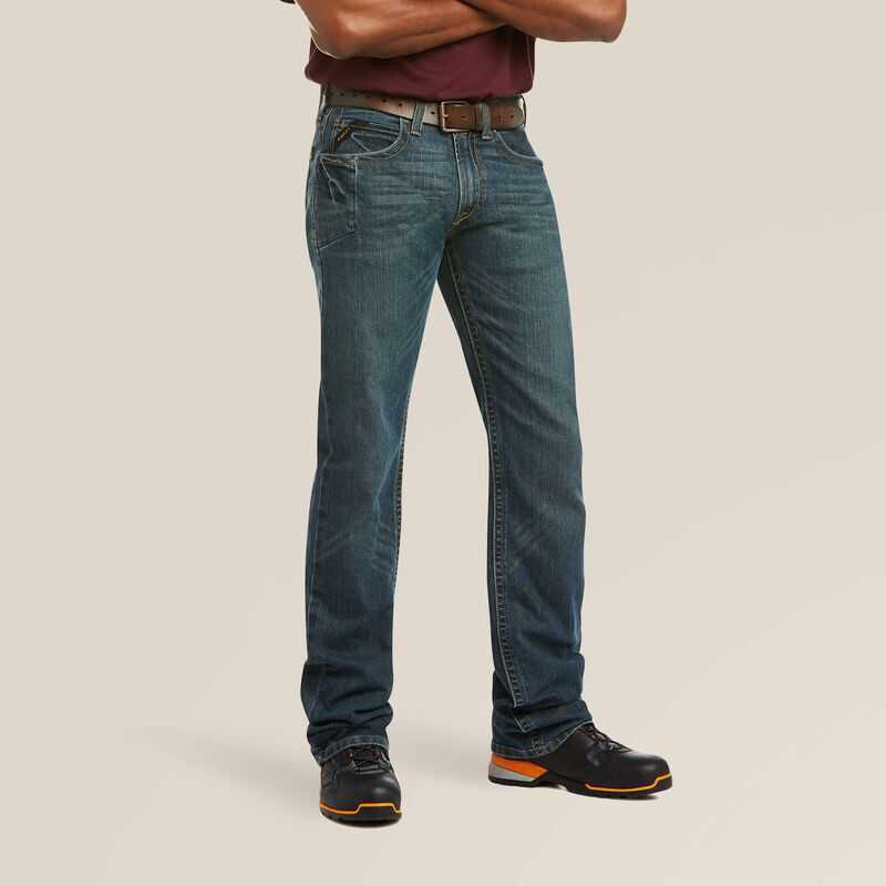 Ariat Rebar M5 Straight DuraStretch Edge Stackable Straight Leg Jean Ironside | 941ASMEQY