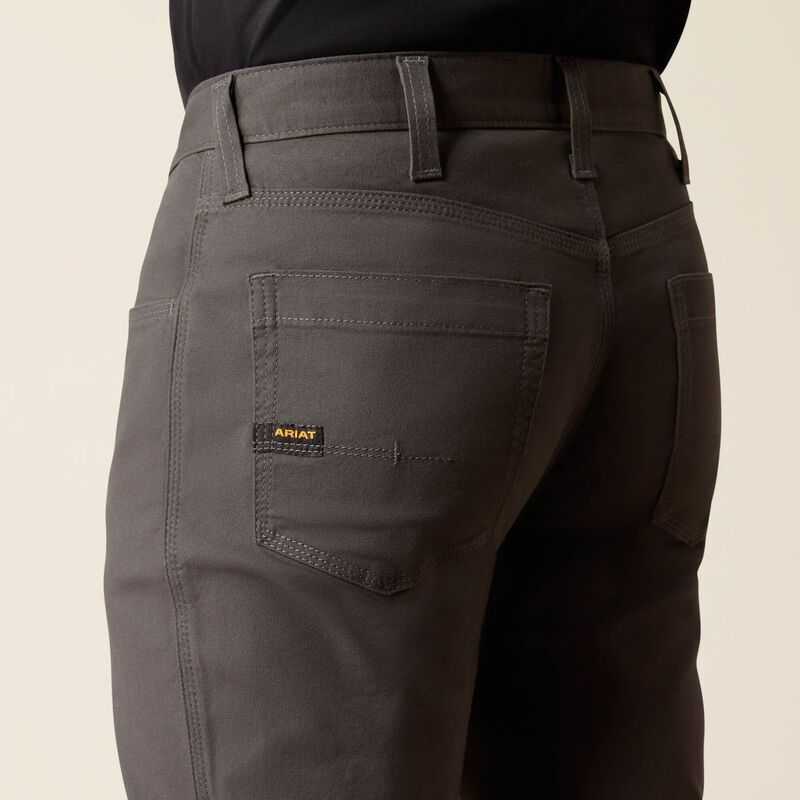 Ariat Rebar M5 Straight DuraStretch Made Tough Straight Pant Grey | 975HOJMLB