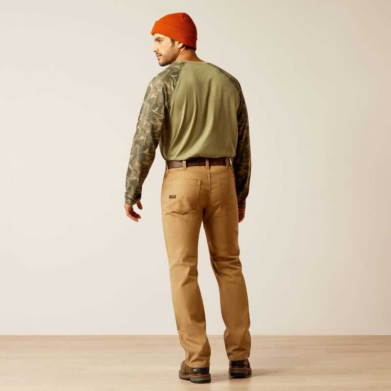 Ariat Rebar M5 Straight DuraStretch Made Tough Straight Pant Khaki | 053YZOMHQ