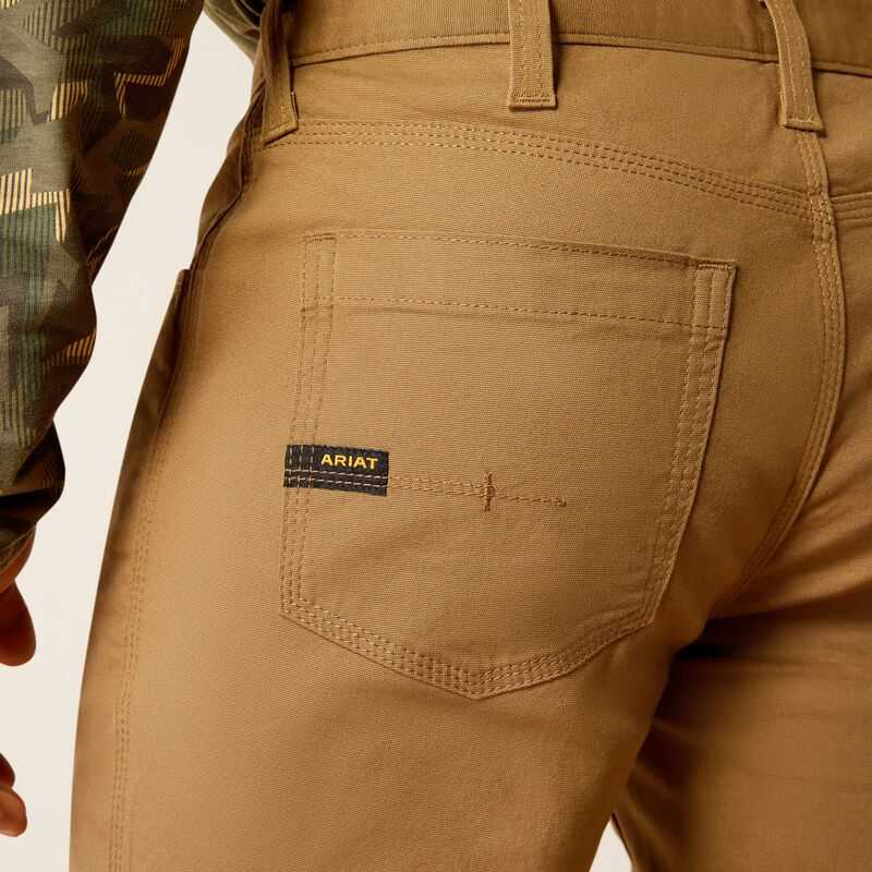 Ariat Rebar M5 Straight DuraStretch Made Tough Straight Pant Khaki | 053YZOMHQ