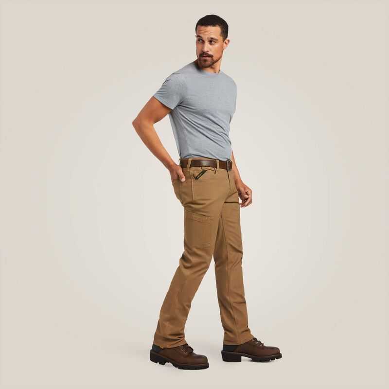 Ariat Rebar M7 DuraStretch Made Tough Straight Pant Khaki | 219BDAJOI