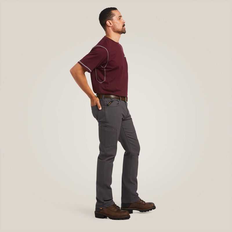 Ariat Rebar M7 DuraStretch Made Tough Straight Pant Grey | 203DAPZCO