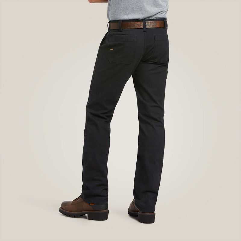 Ariat Rebar M7 Slim DuraStretch Made Tough Double Front Straight Pant Black | 109FKNXIL