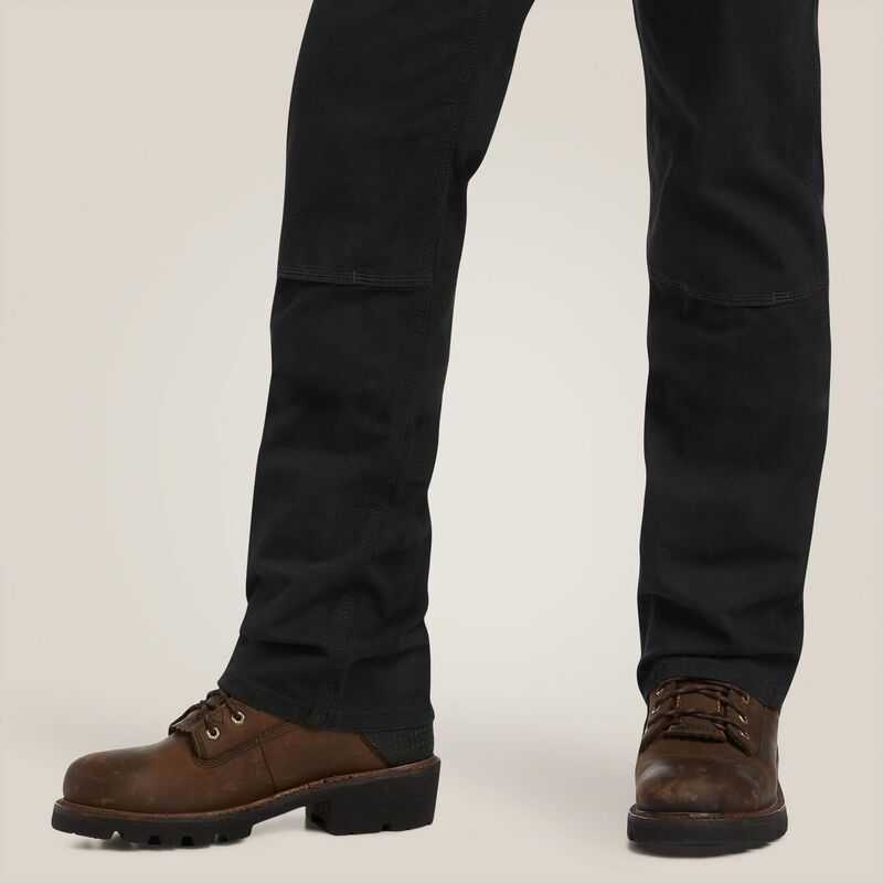 Ariat Rebar M7 Slim DuraStretch Made Tough Double Front Straight Pant Black | 109FKNXIL