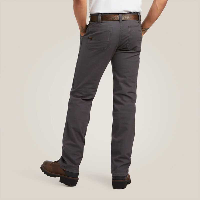 Ariat Rebar M7 Slim DuraStretch Made Tough Double Front Straight Pant Grey | 729XWYCUA