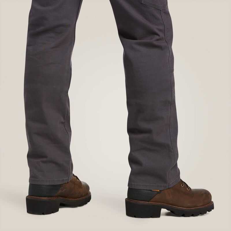 Ariat Rebar M7 Slim DuraStretch Made Tough Double Front Straight Pant Grey | 729XWYCUA