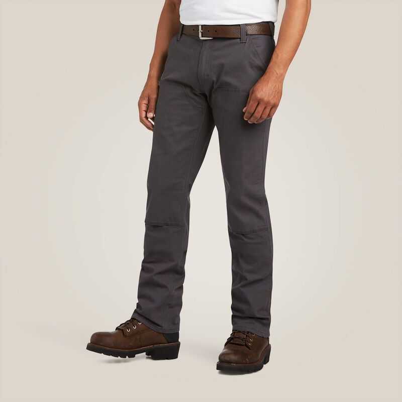 Ariat Rebar M7 Slim DuraStretch Made Tough Double Front Straight Pant Grey | 729XWYCUA