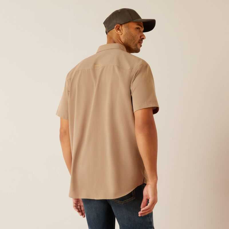 Ariat Rebar Made Tough 360 AirFlow Work Shirt Khaki | 590PUDEIT