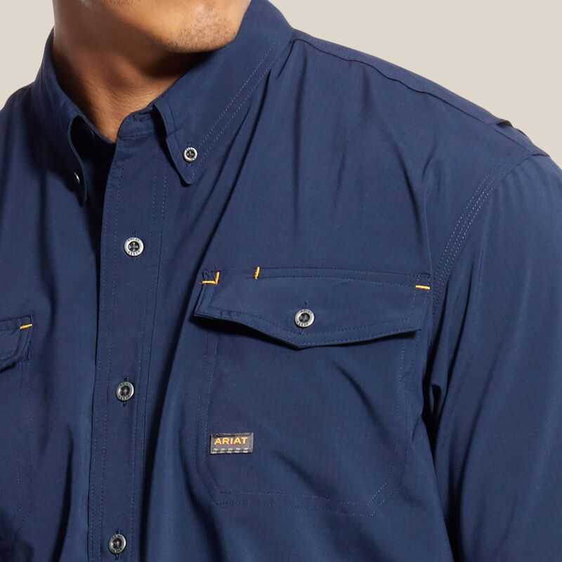 Ariat Rebar Made Tough VentTEK DuraStretch Work Shirt Navy | 928NIUVPK