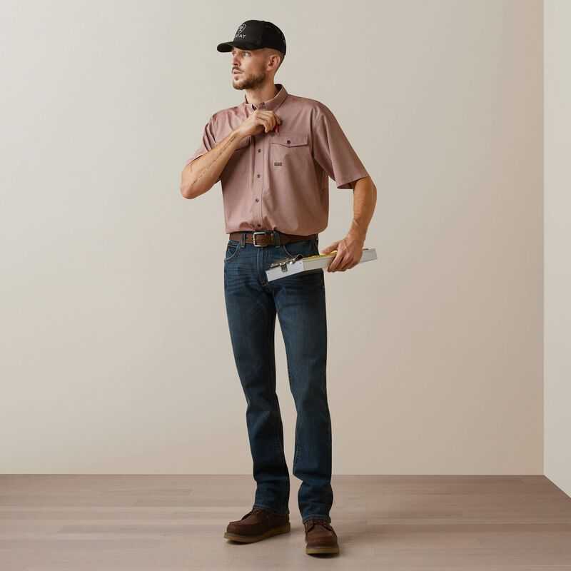 Ariat Rebar Made Tough VentTEK DuraStretch Work Shirt Toffee Heather | 840MKUWTN