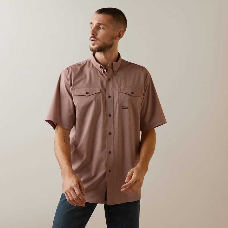 Ariat Rebar Made Tough VentTEK DuraStretch Work Shirt Toffee Heather | 840MKUWTN