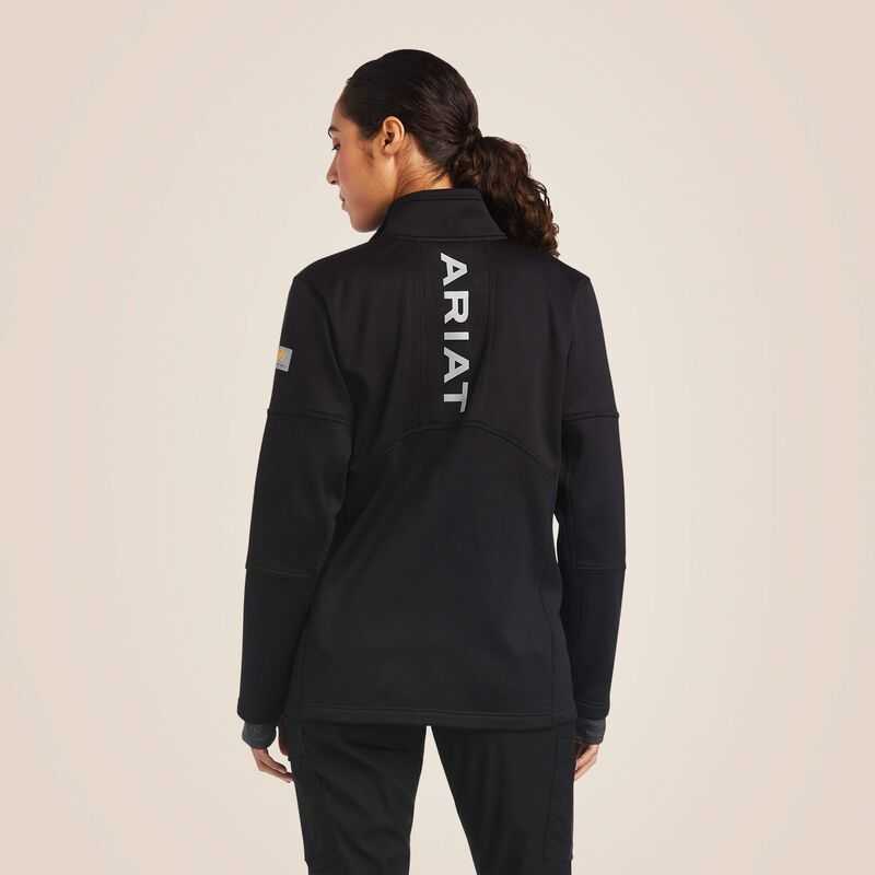 Ariat Rebar Polartec Elite Full Zip Sweatshirt Black | 253HLINAX