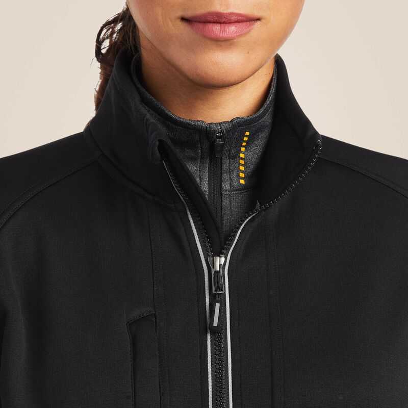 Ariat Rebar Polartec Elite Full Zip Sweatshirt Black | 253HLINAX