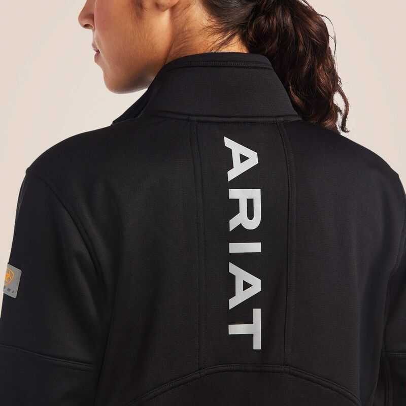 Ariat Rebar Polartec Elite Full Zip Sweatshirt Black | 253HLINAX