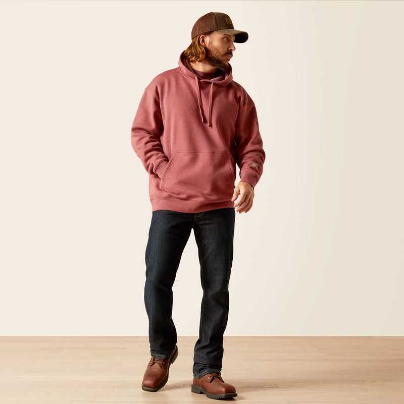 Ariat Rebar Roughneck Pullover Hoodie Dark Red | 645MYWIOH