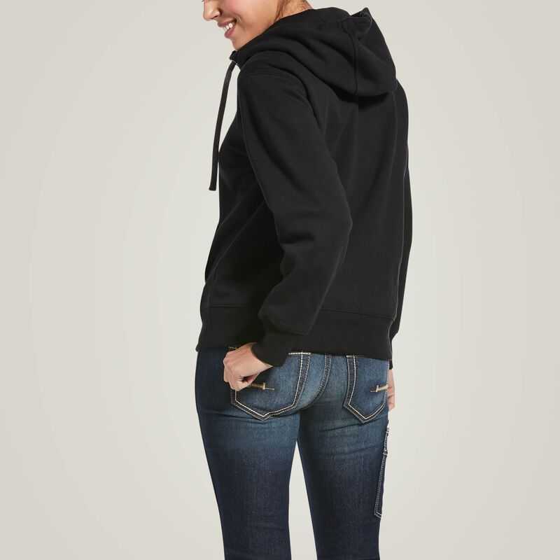 Ariat Rebar Skill Set 1/2 Zip Hoodie Black | 087BYSWOF