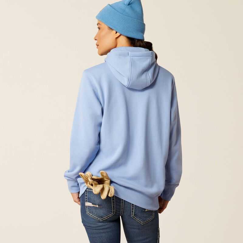 Ariat Rebar Skill Set 1/2 Zip Hoodie Blue | 189TKSBAQ