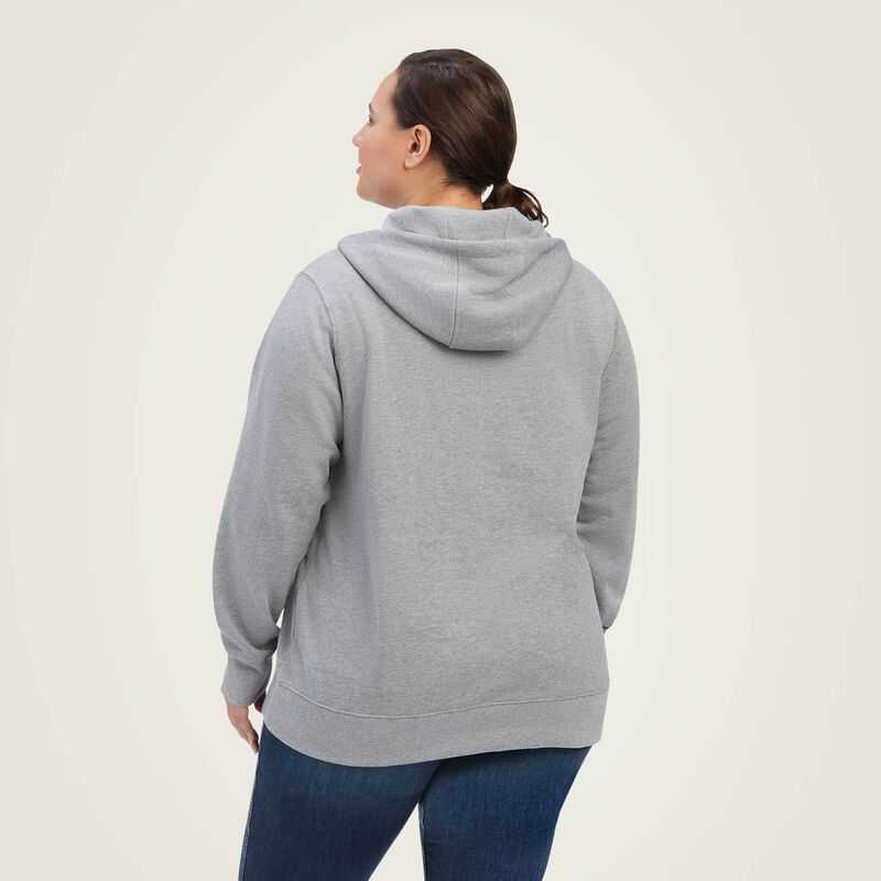 Ariat Rebar Skill Set 1/2 Zip Hoodie Grey | 639DRCZAQ