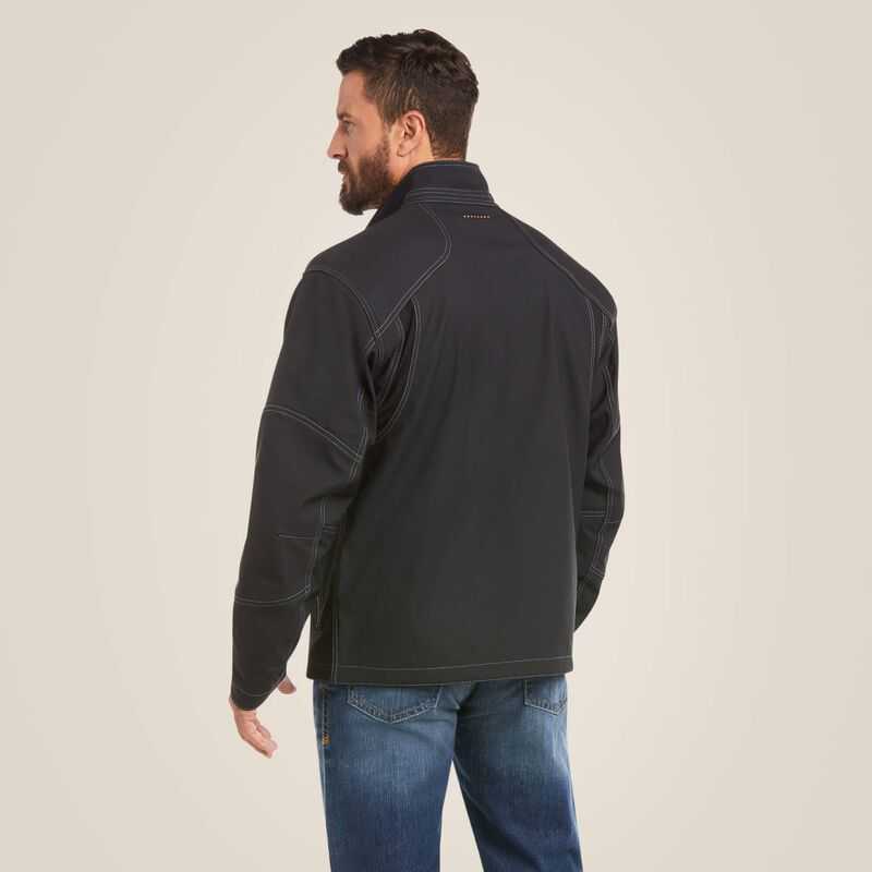 Ariat Rebar Stretch Canvas Softshell Jacket Black | 204KZTUPM