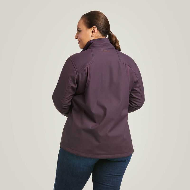 Ariat Rebar Stretch Canvas Softshell Jacket Purple | 074SOXZTI