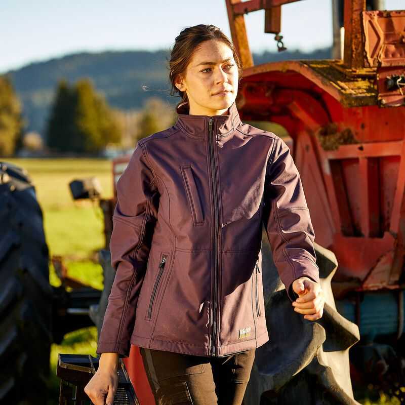 Ariat Rebar Stretch Canvas Softshell Jacket Purple | 074SOXZTI