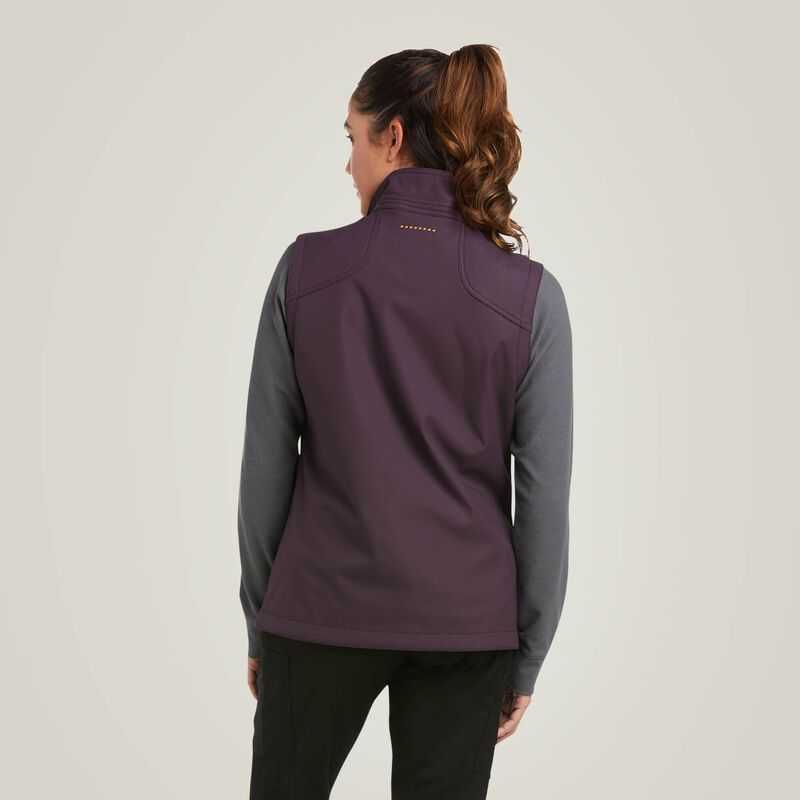 Ariat Rebar Stretch Canvas Softshell Vest Purple | 164OIHEZT