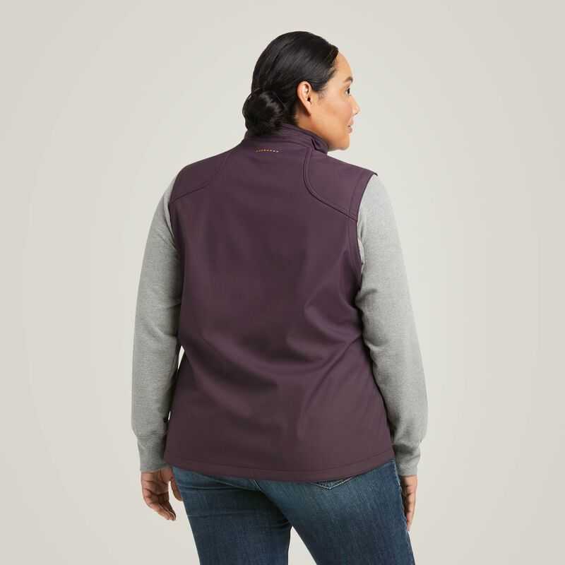 Ariat Rebar Stretch Canvas Softshell Vest Purple | 164OIHEZT