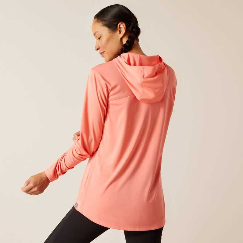 Ariat Rebar Sunblocker Hooded T-Shirt Pink | 346JWKZUL