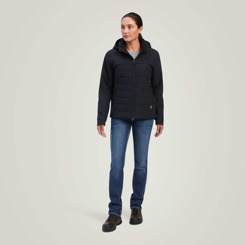 Ariat Rebar Valkyrie Stretch Canvas Insulated Jacket Black | 841BZGIET