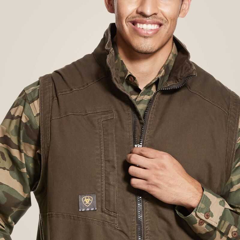 Ariat Rebar Washed DuraCanvas Insulated Vest Wren | 821HPRKJG