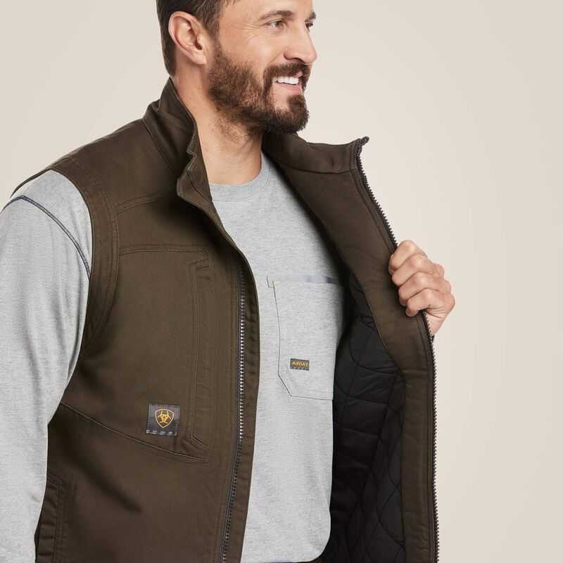 Ariat Rebar Washed DuraCanvas Insulated Vest Wren | 821HPRKJG