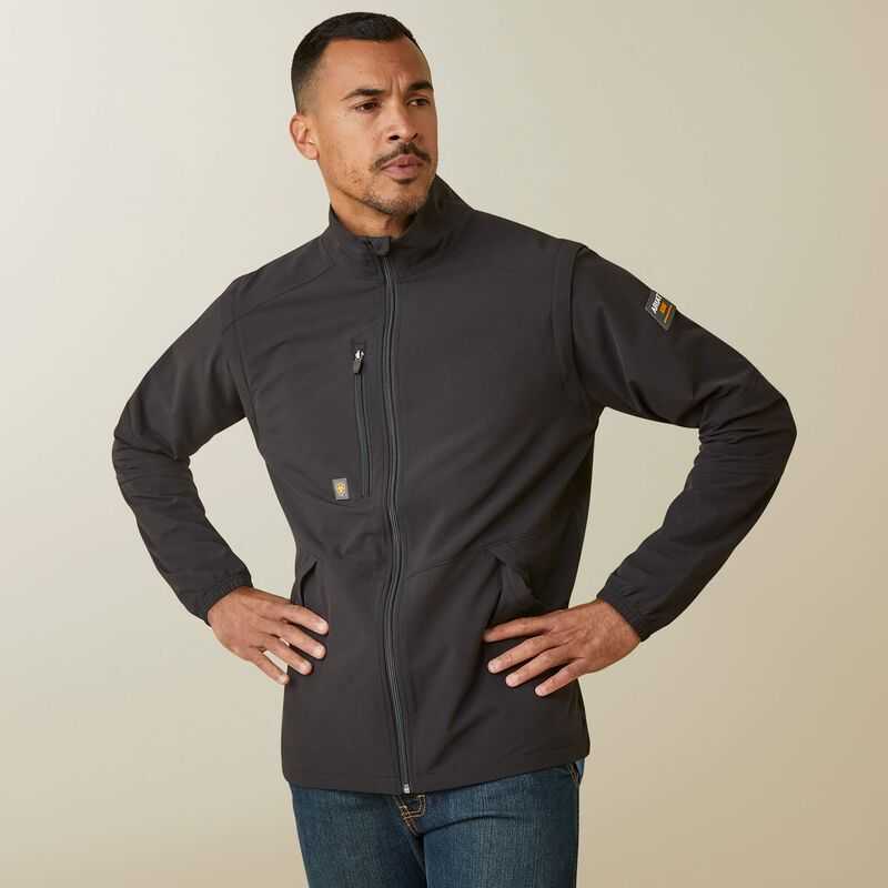 Ariat Rebar Weatherproof Convertible Jacket Black | 790EVPOZQ