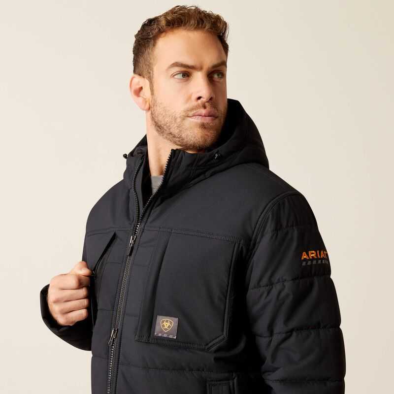 Ariat Rebar Winter Valiant Ripstop Insulated Jacket Black | 851ETKDWI