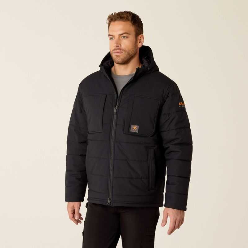 Ariat Rebar Winter Valiant Ripstop Insulated Jacket Black | 851ETKDWI