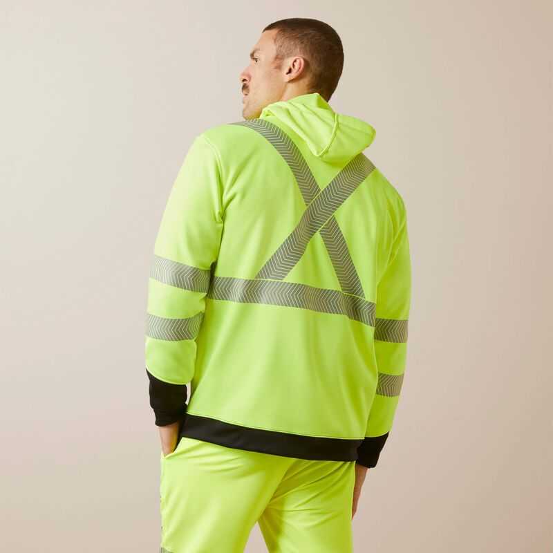 Ariat Rebar WorkTek Hi-Vis Full Zip Hoodie Yellow | 470QPCVJK