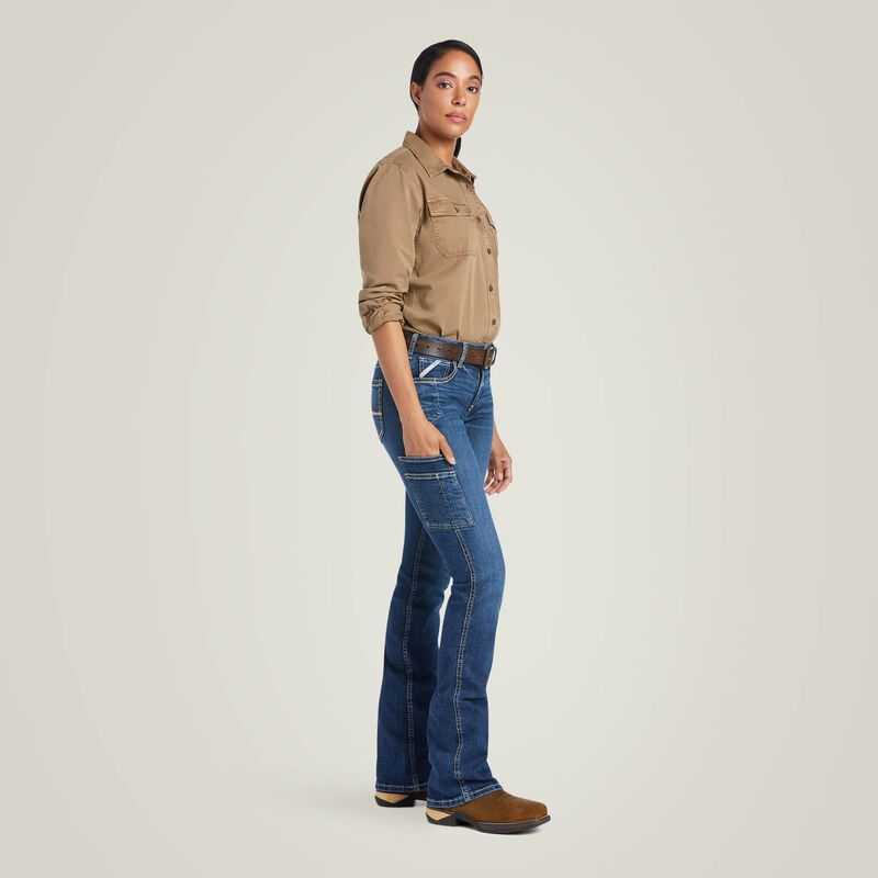 Ariat Rebar Work Flex Perfect Rise Riveter Boot Cut Jean Pilar | 658SLUTYO