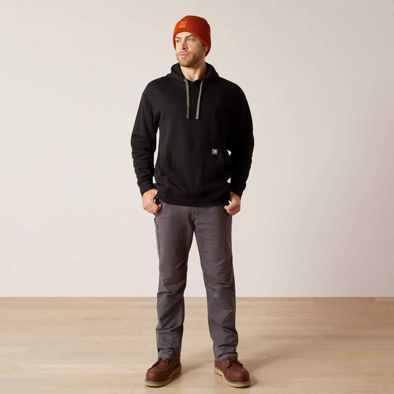 Ariat Rebar Workman Chainsaw Hoodie Black | 205WFDROZ