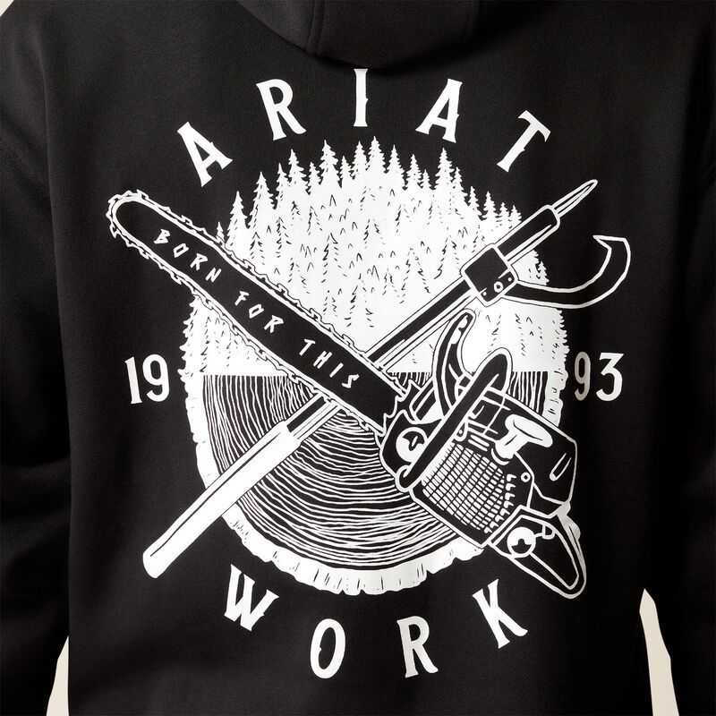 Ariat Rebar Workman Chainsaw Hoodie Black | 205WFDROZ