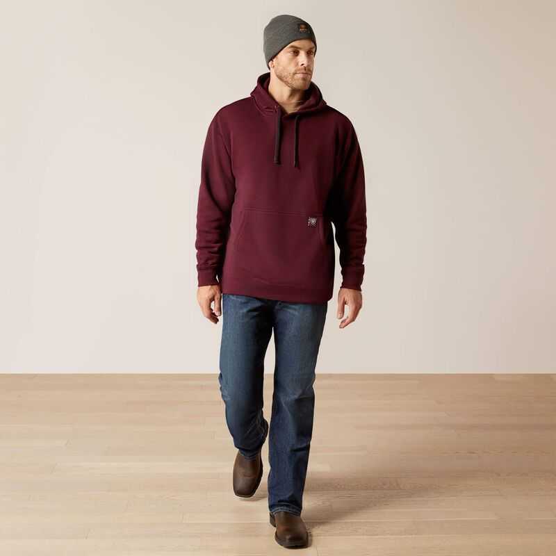 Ariat Rebar Workman Chainsaw Hoodie Malbec | 624YUPJOX