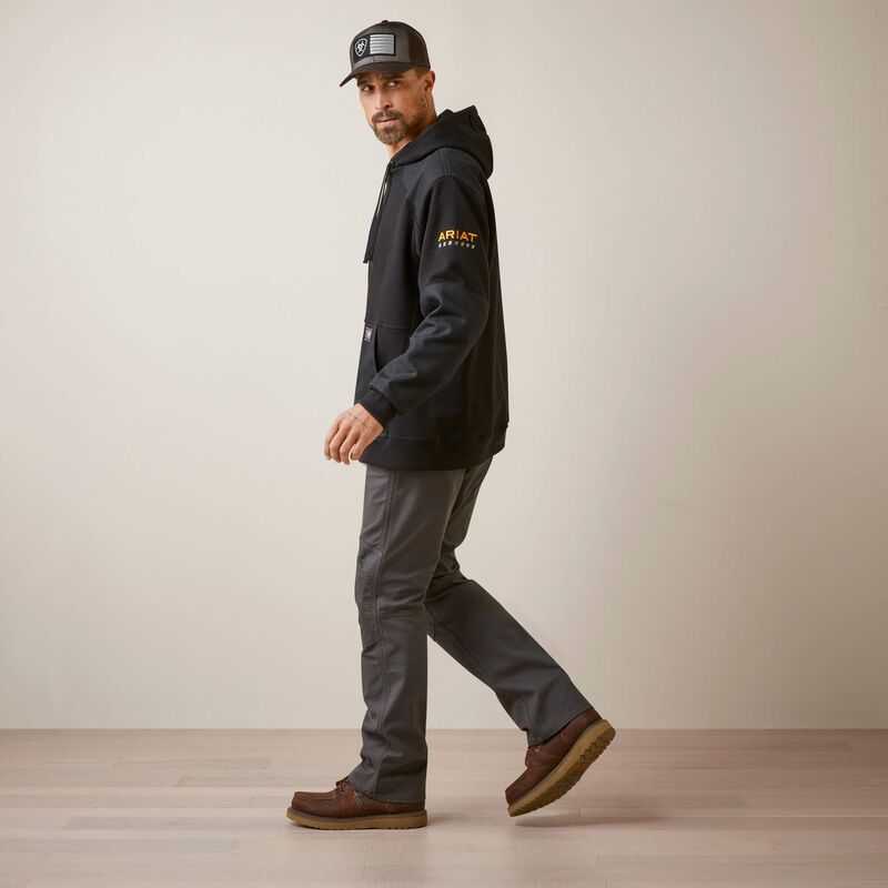 Ariat Rebar Workman DuraCanvas Hoodie Black / Black | 642STFCLR