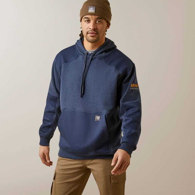 Ariat Rebar Workman DuraCanvas Hoodie Navy / Navy | 512KETDYZ