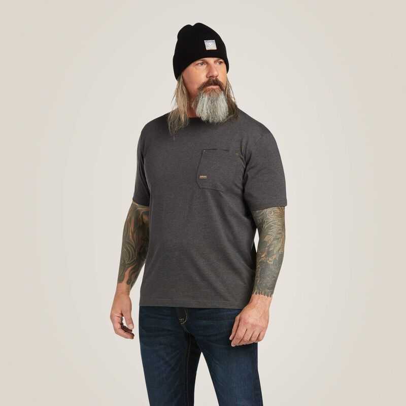 Ariat Rebar Workman Full Cover T-Shirt Grey | 230NSQLGH