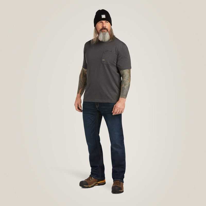 Ariat Rebar Workman Full Cover T-Shirt Grey | 230NSQLGH