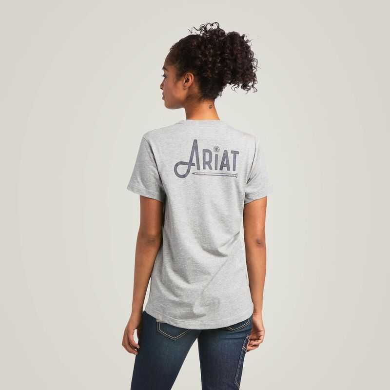 Ariat Rebar Workman Graphic Logo T-Shirt Grey | 892WMJURG