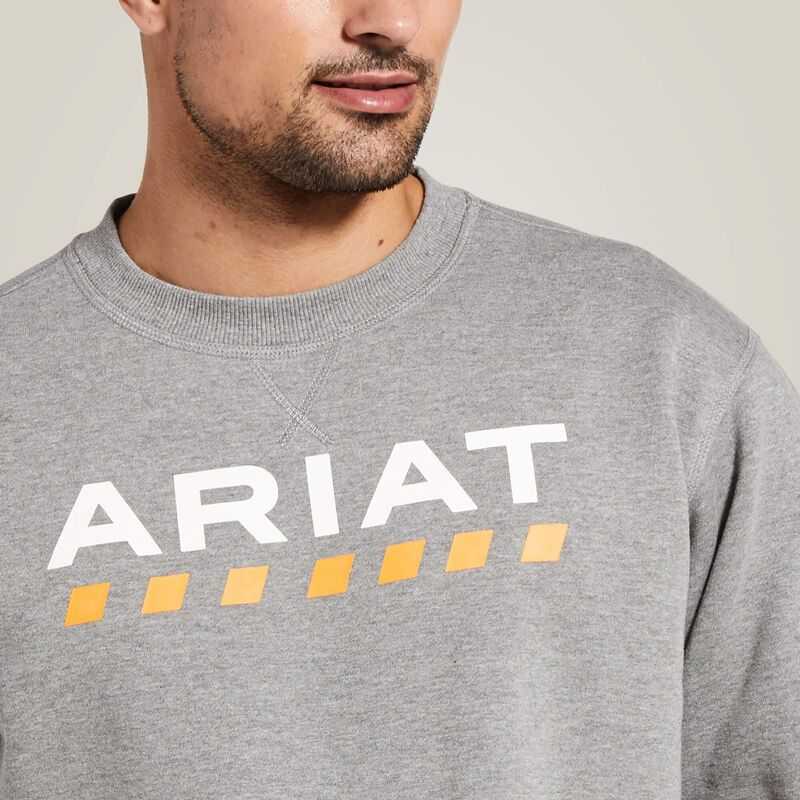 Ariat Rebar Workman Logo Sweatshirt Grey | 945IBEAMZ