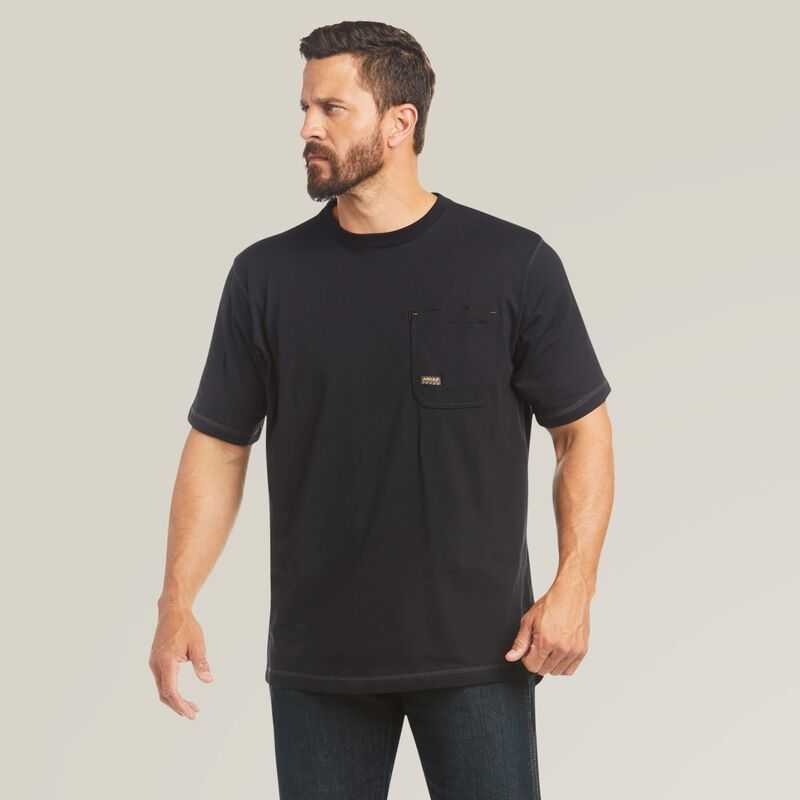 Ariat Rebar Workman Logo T-Shirt Black | 941PKQCBS